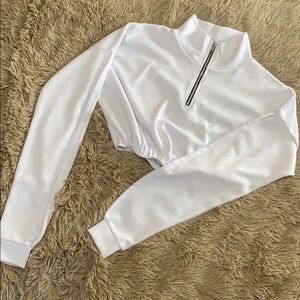 Half-zip Cropped sweatshirt